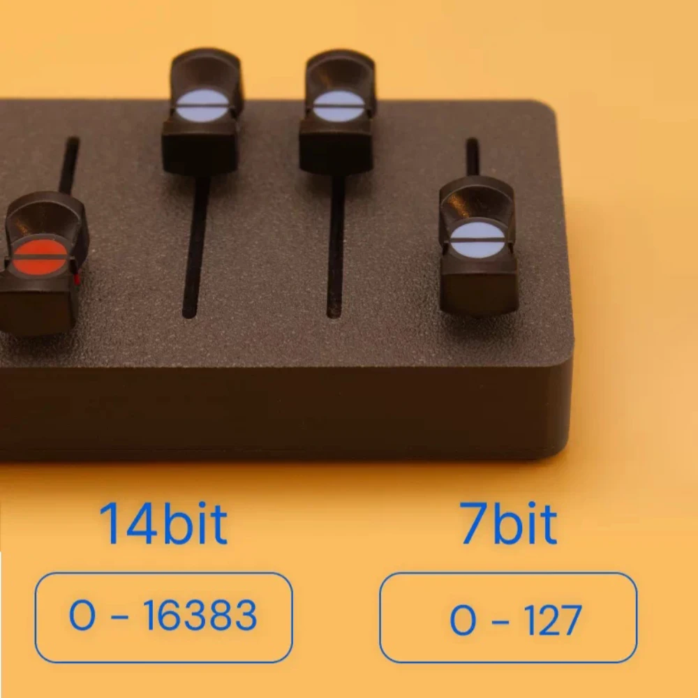 EM-F9 MIDI Controller 9 Faders Digital Display Host Mapping Synth Control Type-C 3.5mm MIDI OUT 14-bit 7-bit 5 Presets