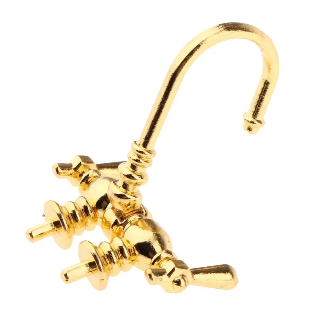 Rubinetto miscelatore rubinetto acqua Hardware in miniatura: decorazione casa delle bambole in scala 12