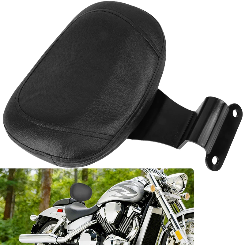 

Motorcycle Black Leather Driver Rider Backrest Seat Cushion Pad For Honda VTX 1800 VTX1800 Accesorios Moto