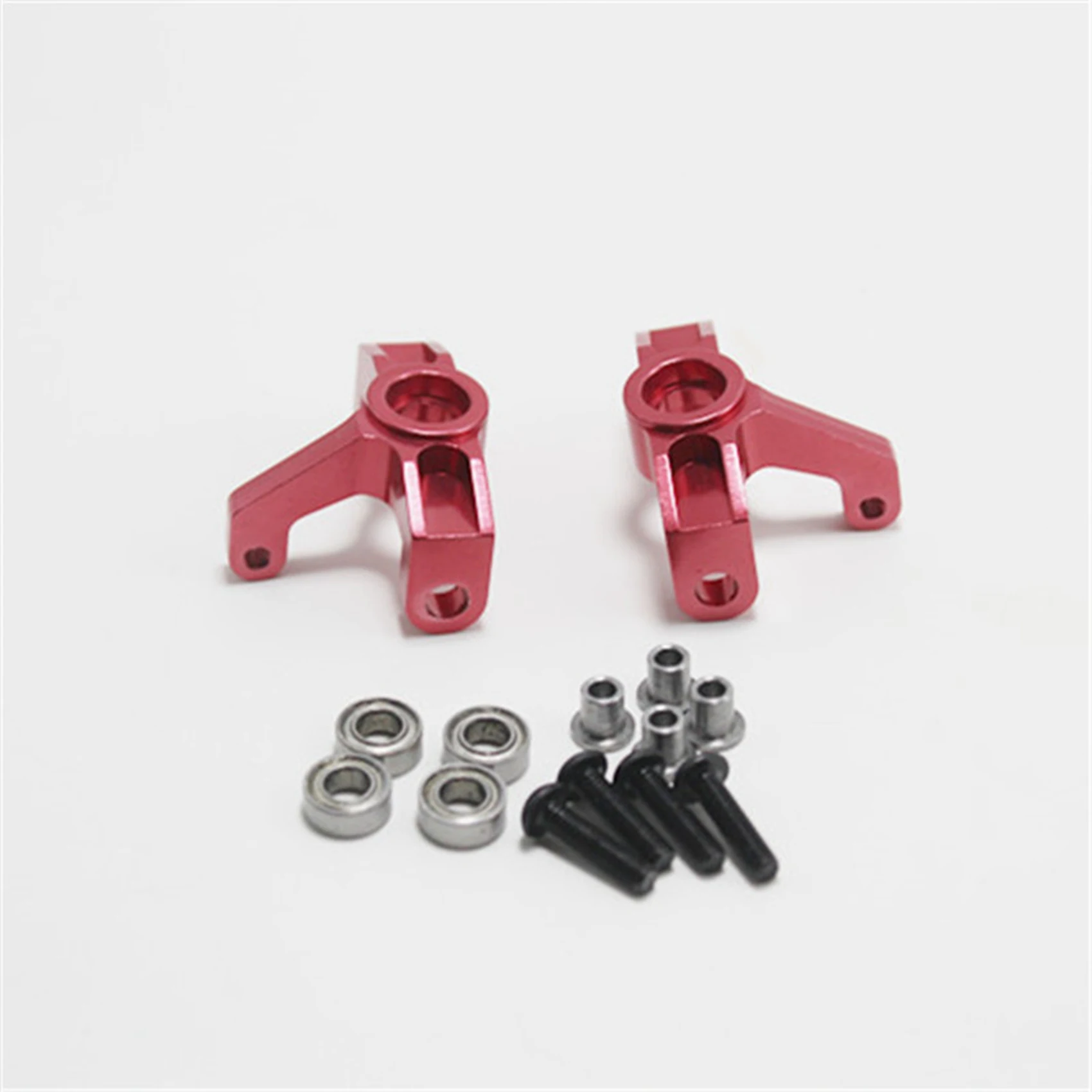 ABUM-2X For Wltoys 1:14 144001 RC Car Full Upgrade Spare Parts Metal C Seat Steering Cup Swing Arm Central Drive Shaft,Red