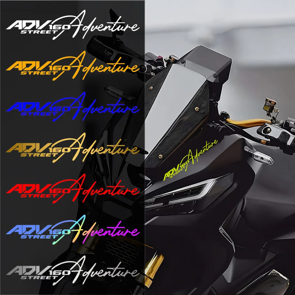 Pegatinas reflectantes para motocicleta Honda ADV 160 ADV160, parabrisas, cabeza de Motor, casco, Moto, Scooter, cuerpo, decoración lateral delantera