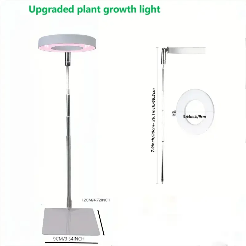 LED Plant Light for Indoor Plants Growing Full Spectrum Desk Growth Lamp with Automatic Timer for 2H/4H/8H, 4 Dimmable Levels