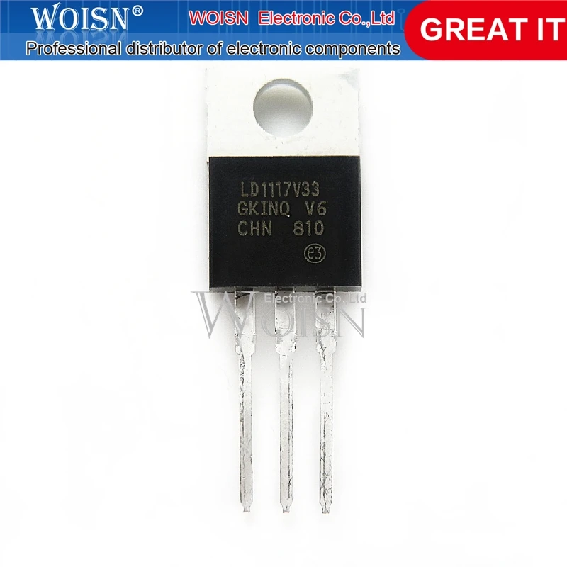 

5pcs/lot LD1117AV33 LD1117V33 LD1117 LDO Voltage Regulators 3.3V 0.8A Positive new original TO-220 In Stock