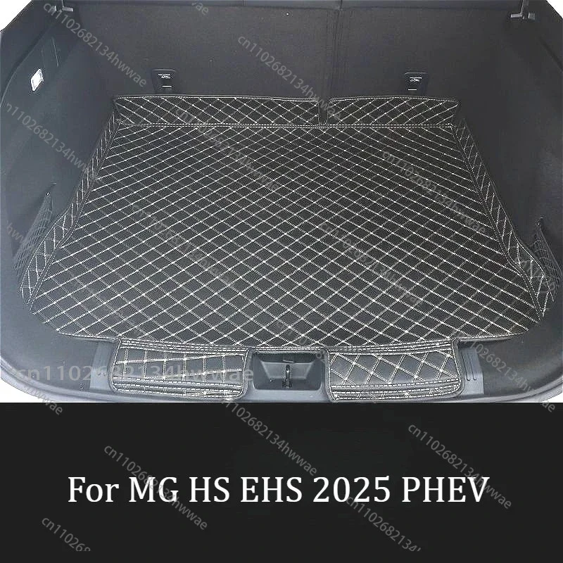 For MG HS EHS 2025 PHEV Car Boot Mat Rear Trunk Liner Cargo Leather Floor Carpet Tray Protector Accessories Mats