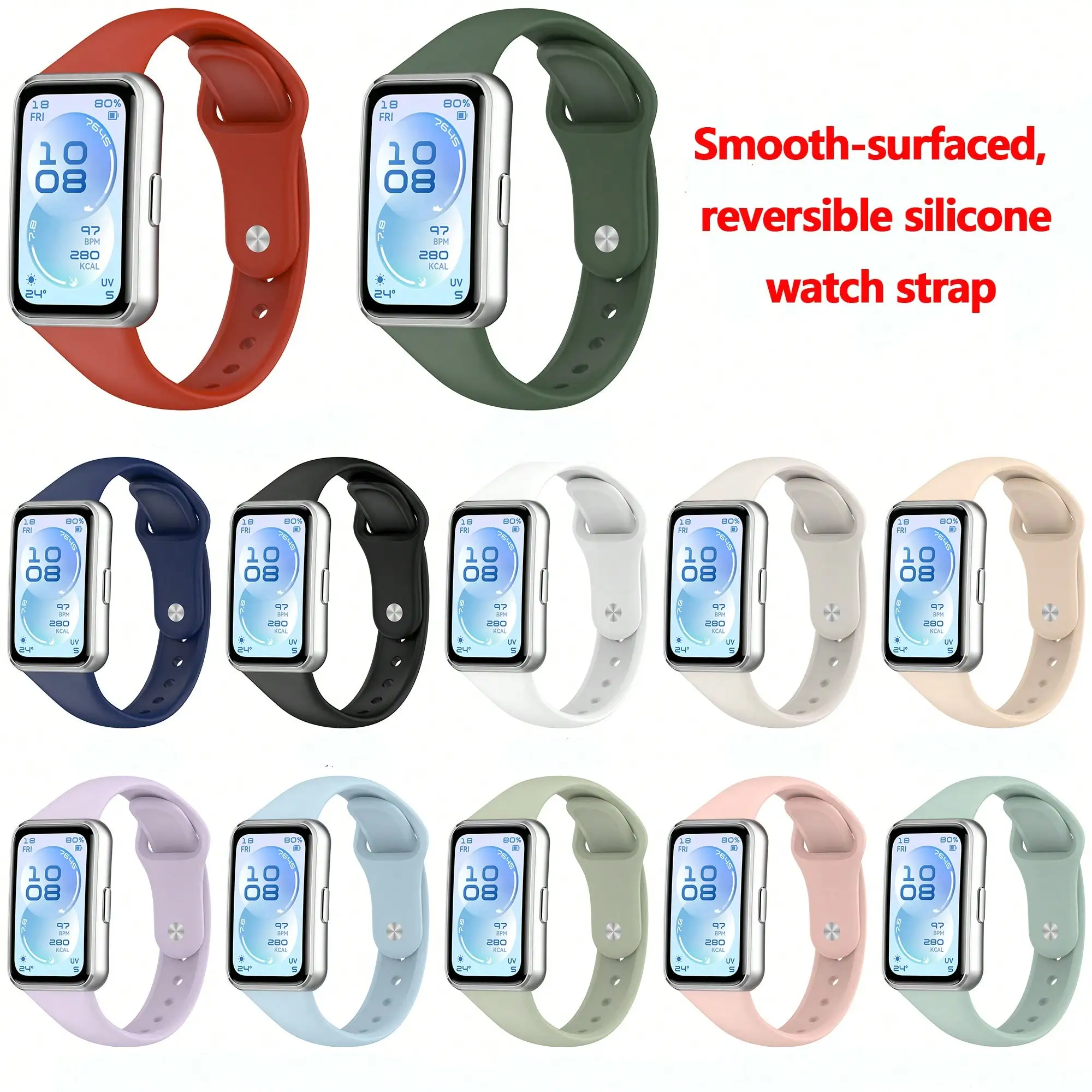 Strap for Huawei Band 11/11 Pro Silicone Watch Band Reverse Buckle Design Durable Comfortable Adjustable for Daily Sports