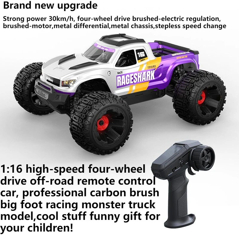 

1:16 High-speed 4WD Rc Truck,Carbon Brush Off-road Rc Cars for Adults,Professional Racing Monster Truck,Toys for Boys,Funny Gift