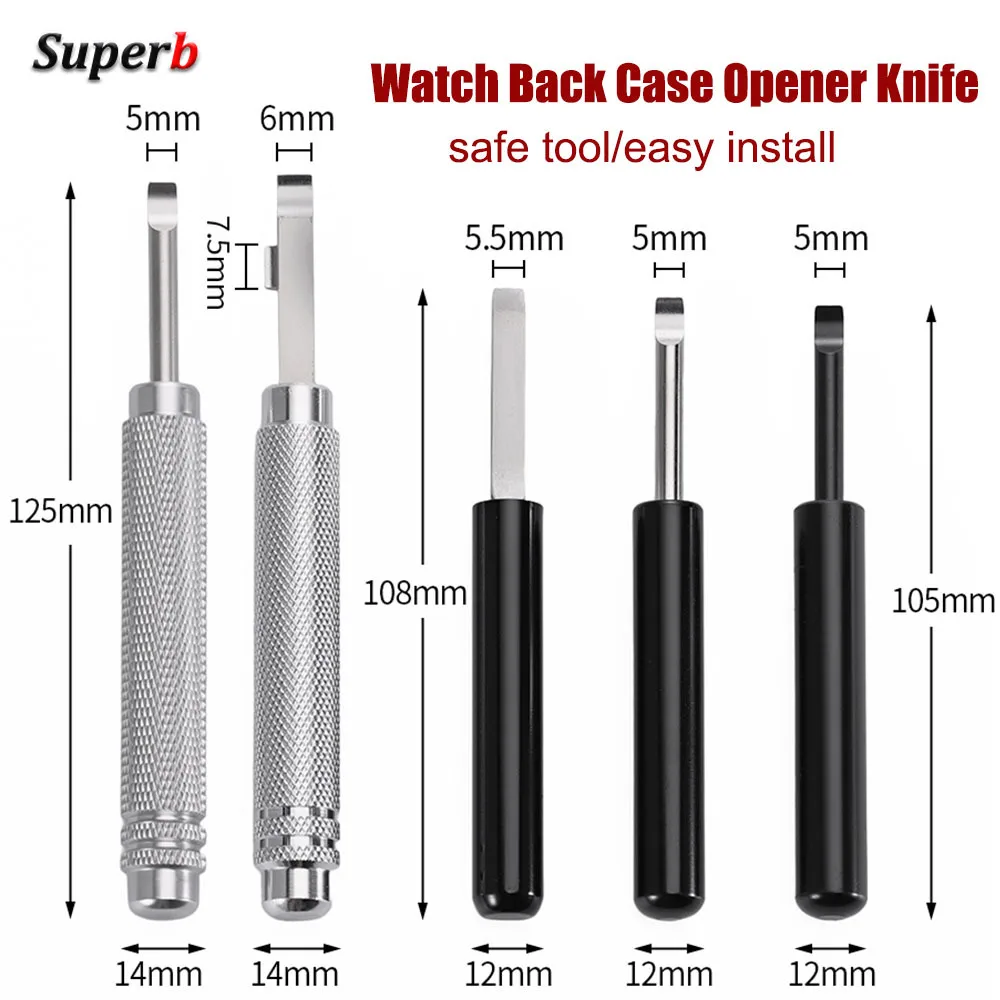 Watch Back Case Opener Knife Clock Watch Battery Change Press Back Case Remover Pry Knife Metal Repair Tool