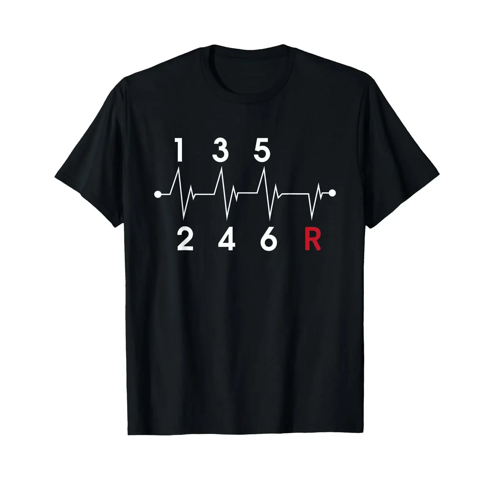 6 Speeds Gear Shift Manual Transmission Funny Car Race T Shirt vintage Washed fashion Top For Everyday Wear Breathable