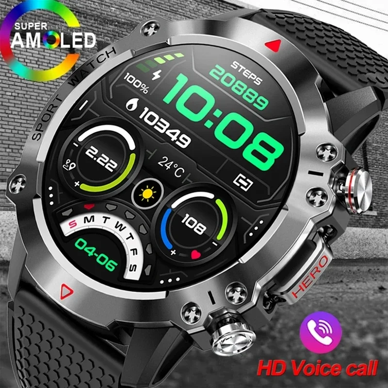 2023 New 450mAh Standby Outdoor Sport Smart Watch Men Bluetooth Call 1.39inch 360*360 HD Screen Fitness Waterproof Smartwatch