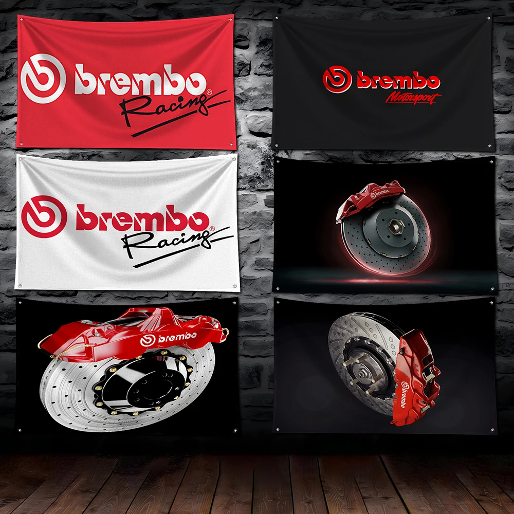 3x5 Ft  Flag B-BremboS Polyester Digital Printing Banner for Garage Wall Art Out Door Decoration With Brass Grommets