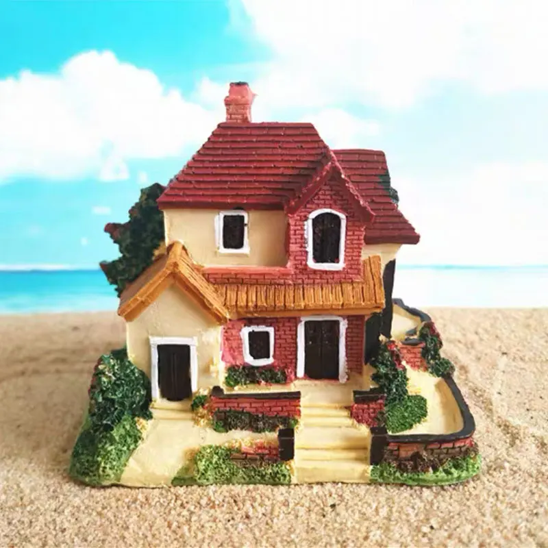 House Model Silicone Mold Sand Table Gypsum Ornament Resin Mold European Villa Building Cement Mold Miniature Landscape DIY