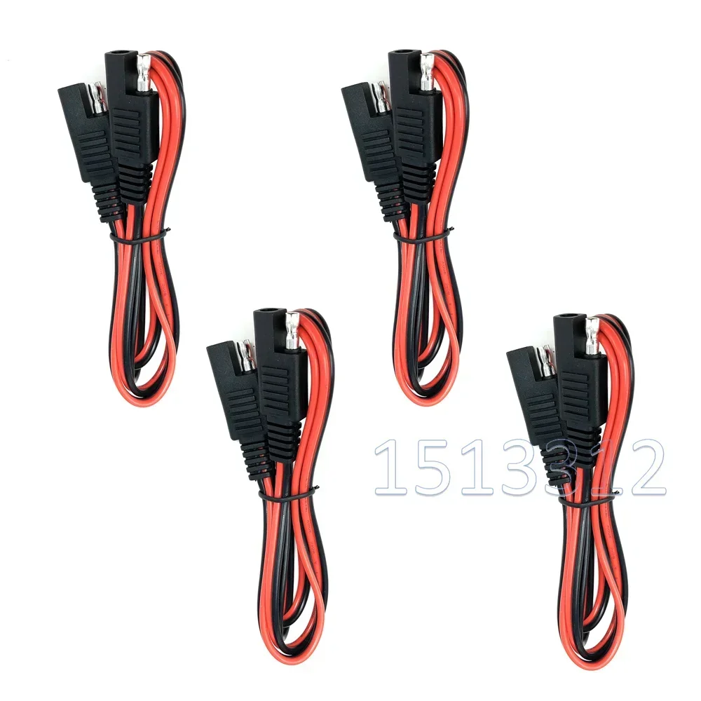 4 PCS 90CM 18AWG SAE to SAE Extension Cable Quick Disconnect Wire Harness SAE Connector