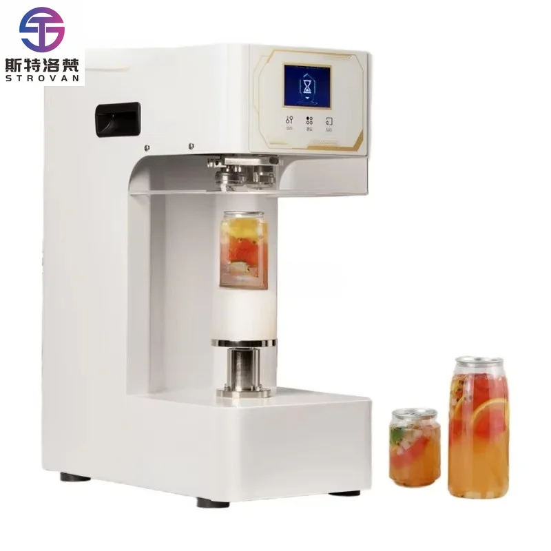 Automatic Bottles Can Sealing Machine for Bubble Tea Beverage 330ml 500ml Soda Aluminum Jar Cup Sealer
