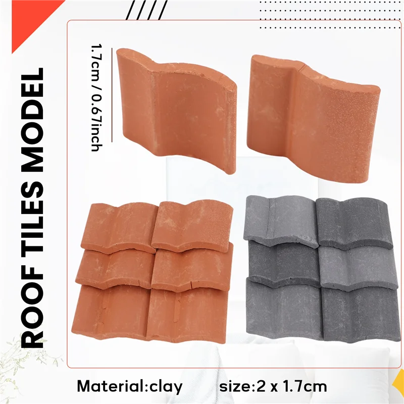 B05C-200Pcs بلاط السقف بناء مجموعة البلاط المصغر دمية صغيرة Shingles بلاط وهمية المشهد حديقة Diorama تسقيف #6