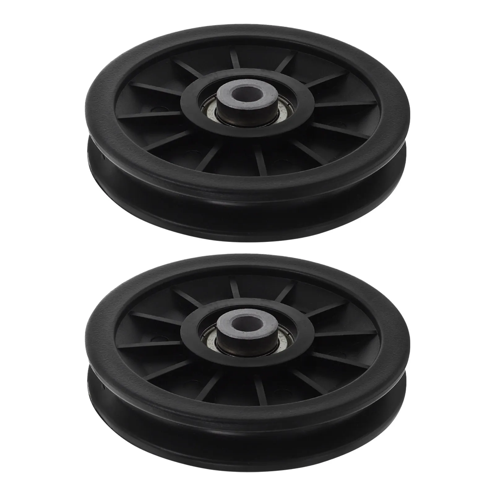 2Pcs Pulley Wheel Gym Equipment Large Diameter Groove Smooth Cable Workout Replacement Parts Pulley Gym