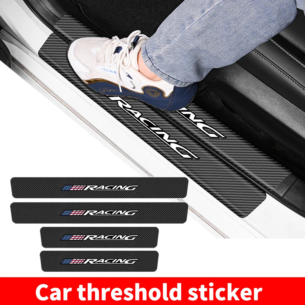 

Racing Carbon Fiber Car Sticker Auto Door Threshold Trunk Bumper Protective Strip For Buick Lacrosse Regal Regal Encore Envision