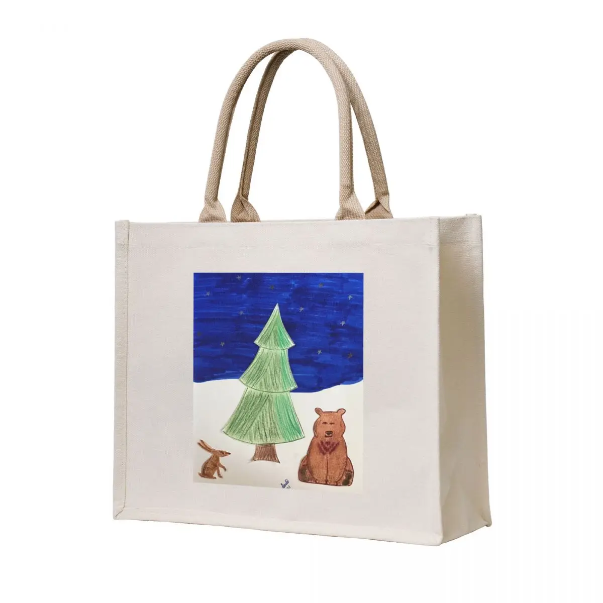 

Happy Holidays 24 Tote Bag hand bag ladies Big bag supermarket folding