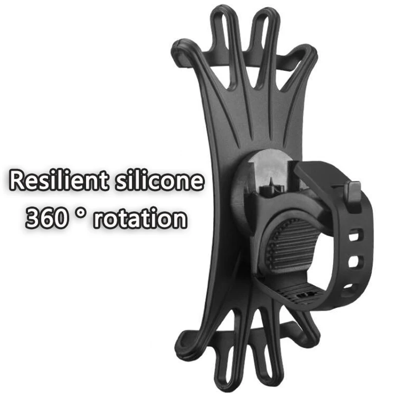 Support de téléphone portable rotatif résistant à 360 degrés pour vélo, support en silicone pour véhicule électrique, support de navigation du pilote, 1PC