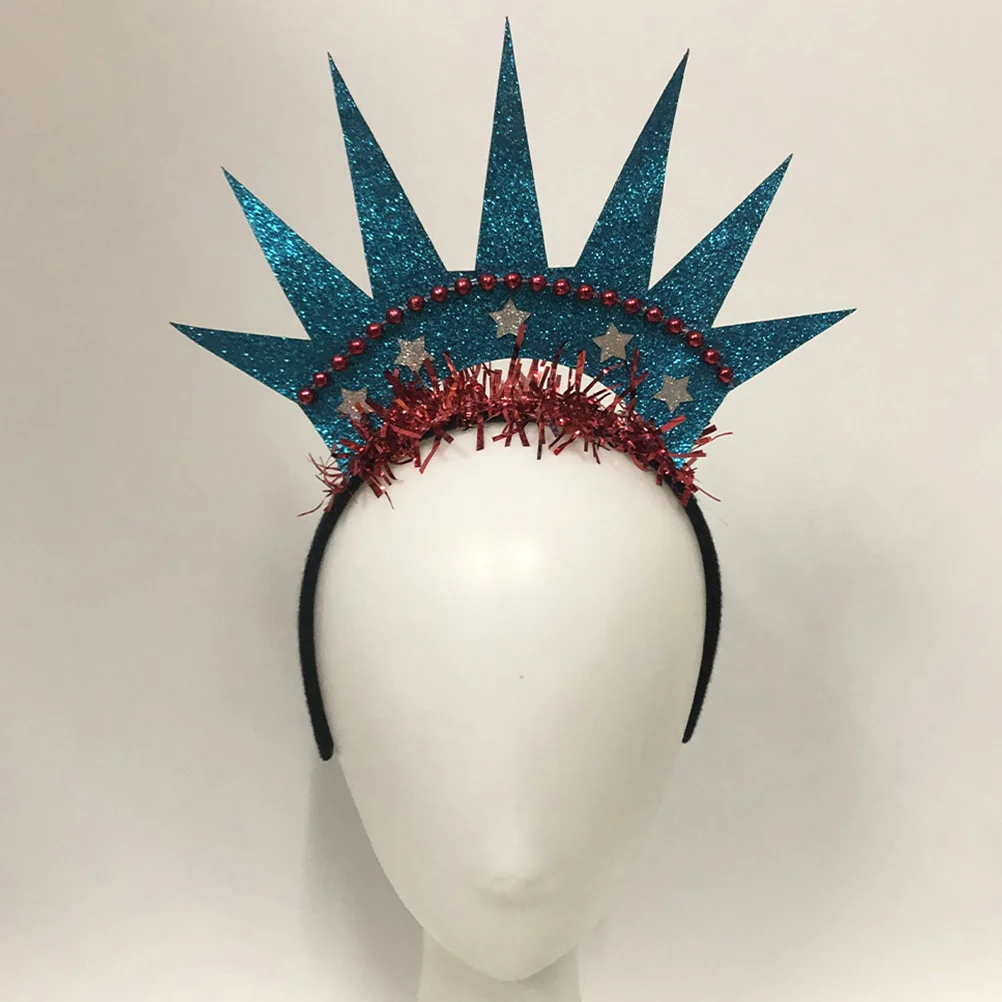 

3Pcs Statue of Liberty Headbands Exquisite Party Hair Accessories Independence Day Headdress Performance Statue of Hair Hoop