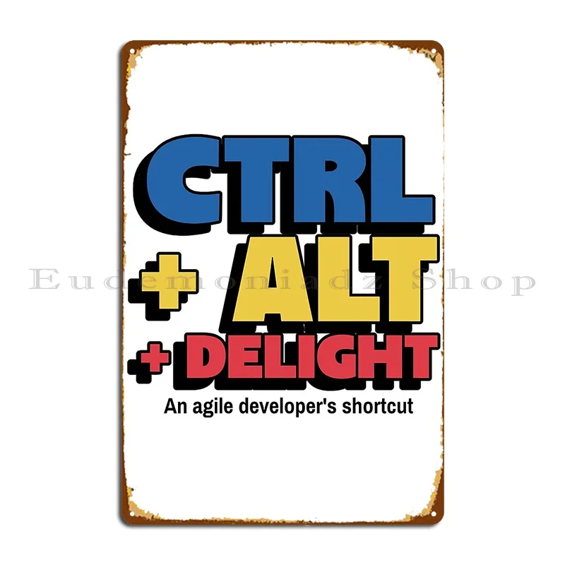 Agile Developer S Shortcut Metal Plaque Poster Customized Retro Cinema Create Classic Tin Sign Poster