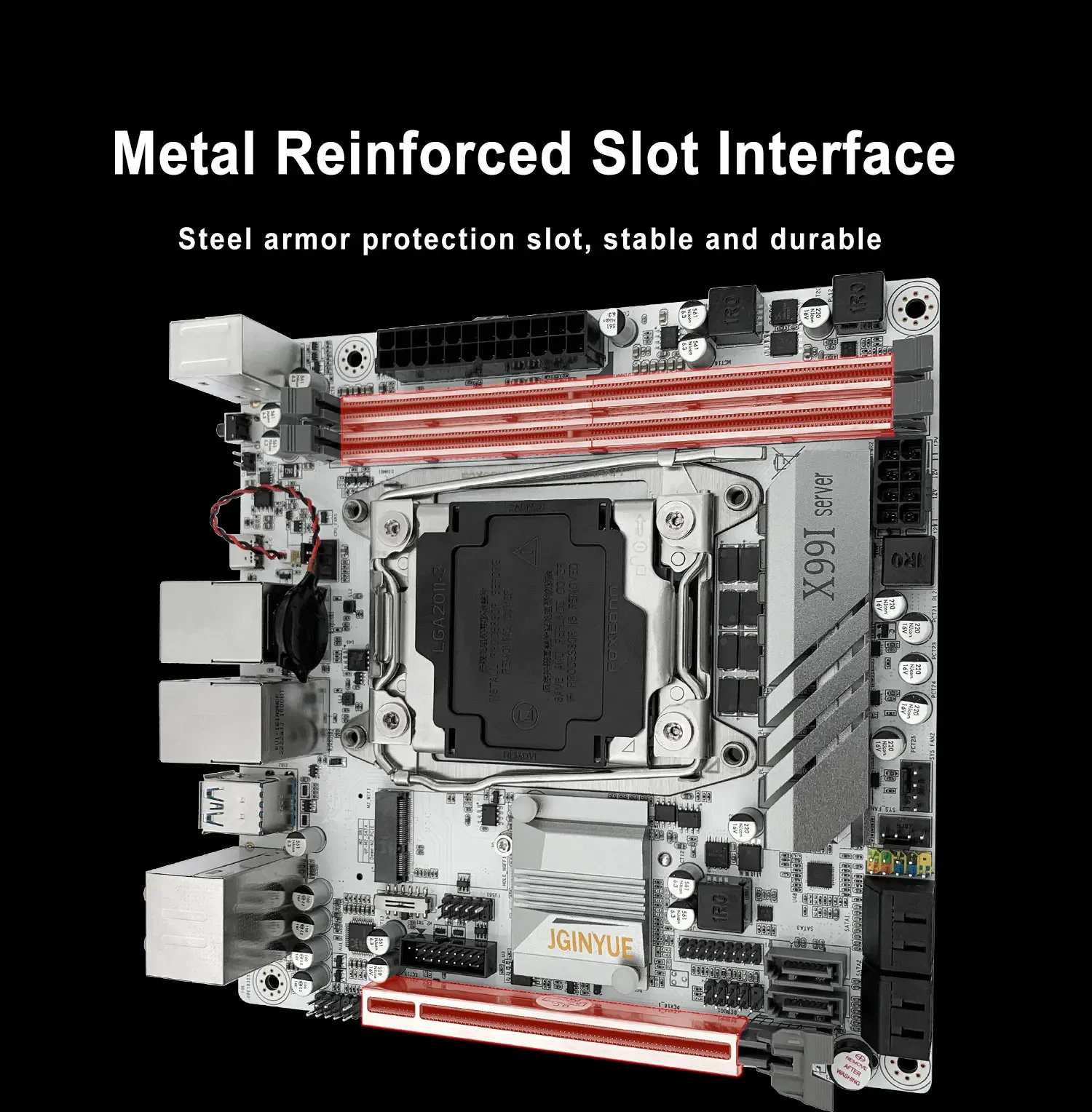 Płyta główna JGINYUE X99 itx LGA 2011-3 obsługuje procesor Xeon E5 V3 V4 DDR4 ECC RAM 2.5G karta sieciowa serwer X99i