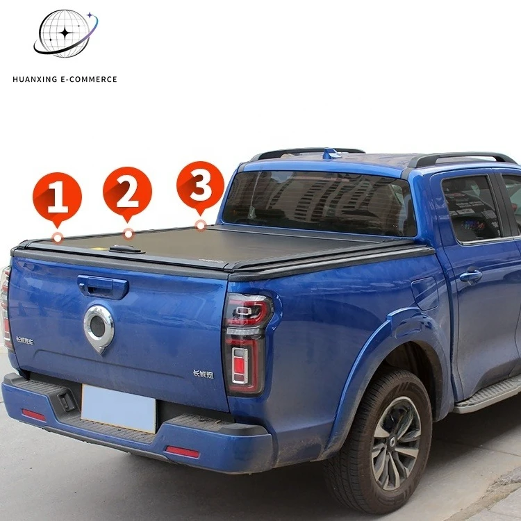 Aluminum POWER Cannon Tonneau Retractable Roller Lid for  Ranger T6 T7 T8 Pickup Truck Bed Cover POER Compatible  Tacoma