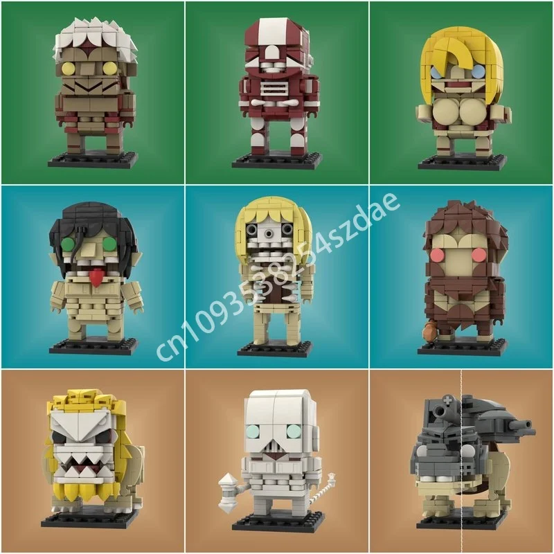 1926 قطعة MOC هجوم تيتان حزمة Brickheadzed نموذج اللبنات العمارة لتقوم بها بنفسك الإبداعية هدية الكريسماس لعبة تعليمية الطوب