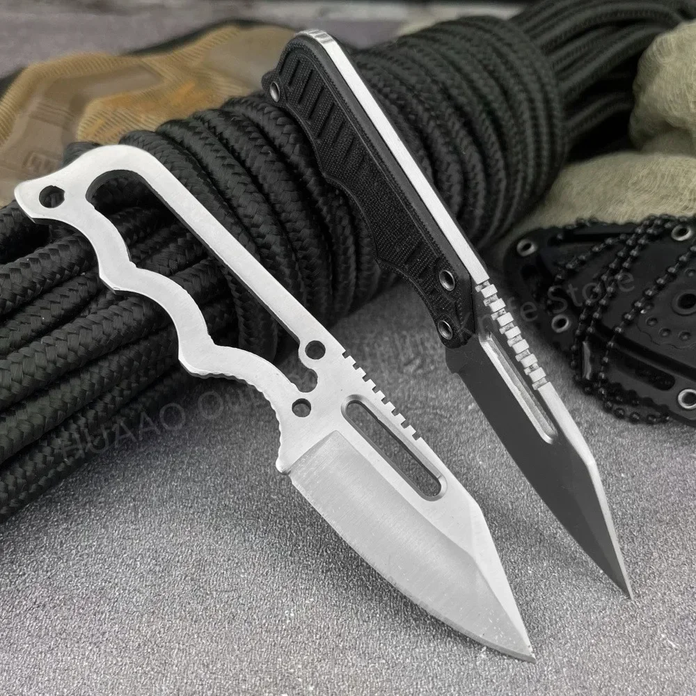 Mini Fixed Blade Keychain Knife 5Cr15MoV Blade G10 Handle Outdoor Jungle Hiking Wilderness Fishing Rock Climbing Camping Tool