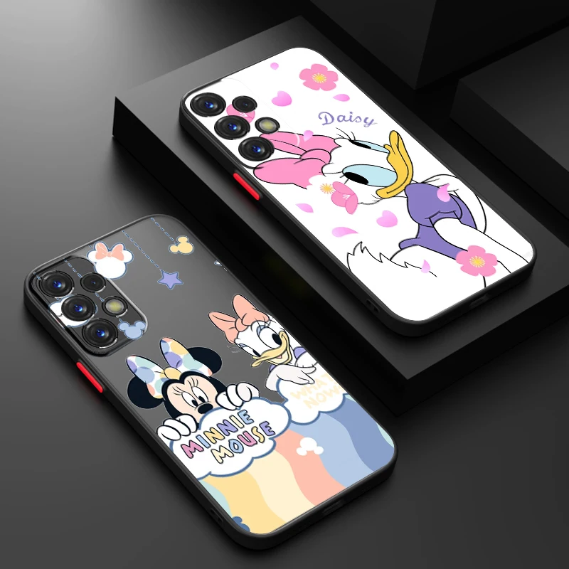 Disney Cartoon Minnie Daisy Frosted Translucent For Samsung Note 20 A35 A03 A54 A31 A22 A34 A14 A24 A04 A55 5G Soft Phone Case