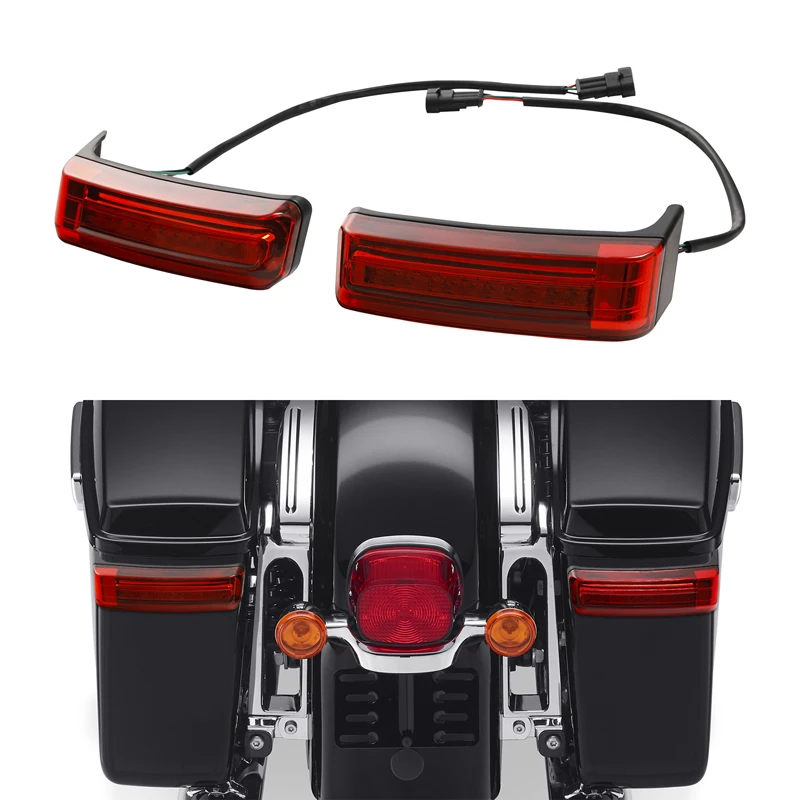 Motorcycle Saddlebags LED Run Brake Turn Lights Lamp For Harley Touring Road King Street Glide Road Glide Special 2014-2023 2015