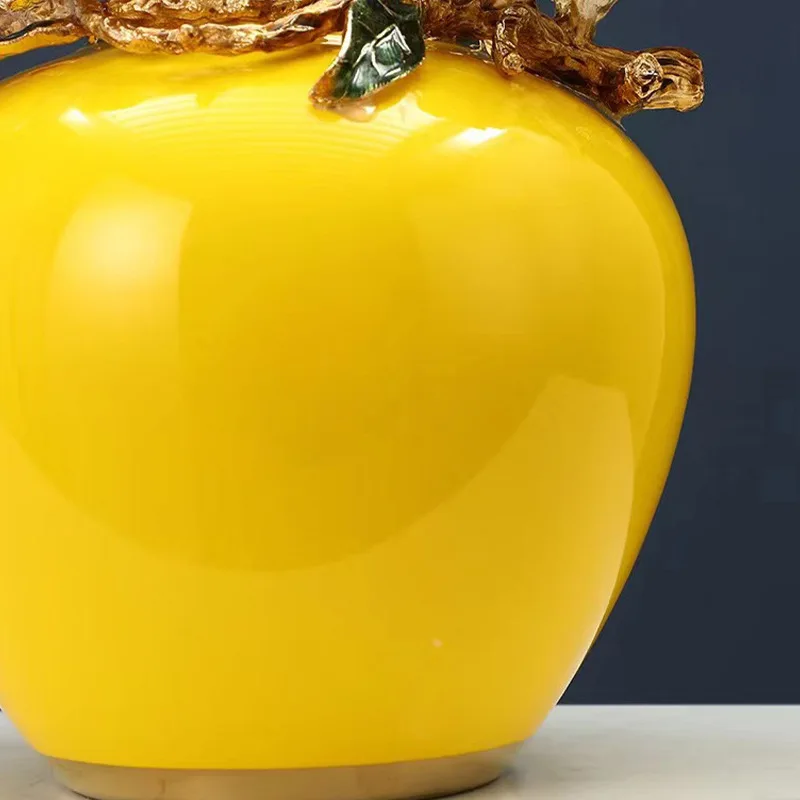 Tabletop ceramic dining table, flower arrangement, porch decoration, enamel vase