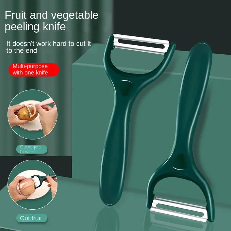 Kitchen Long Melon Planer Fruit Peeler Stainless Steel Peeler Apple Melon Planer Potato Melon Planer