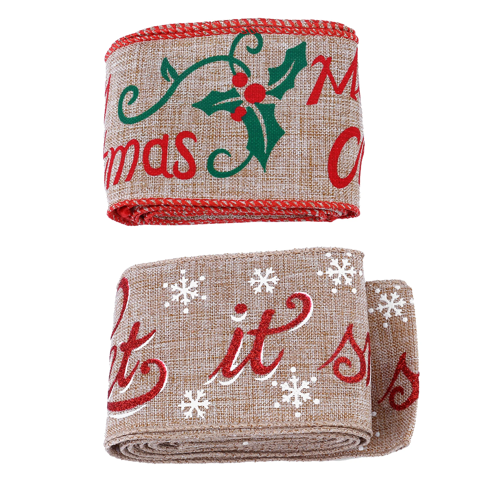 

Trim Christmas Tree Decoration Webbing Decorative Ribbon Xmas Wrapping for Ornaments
