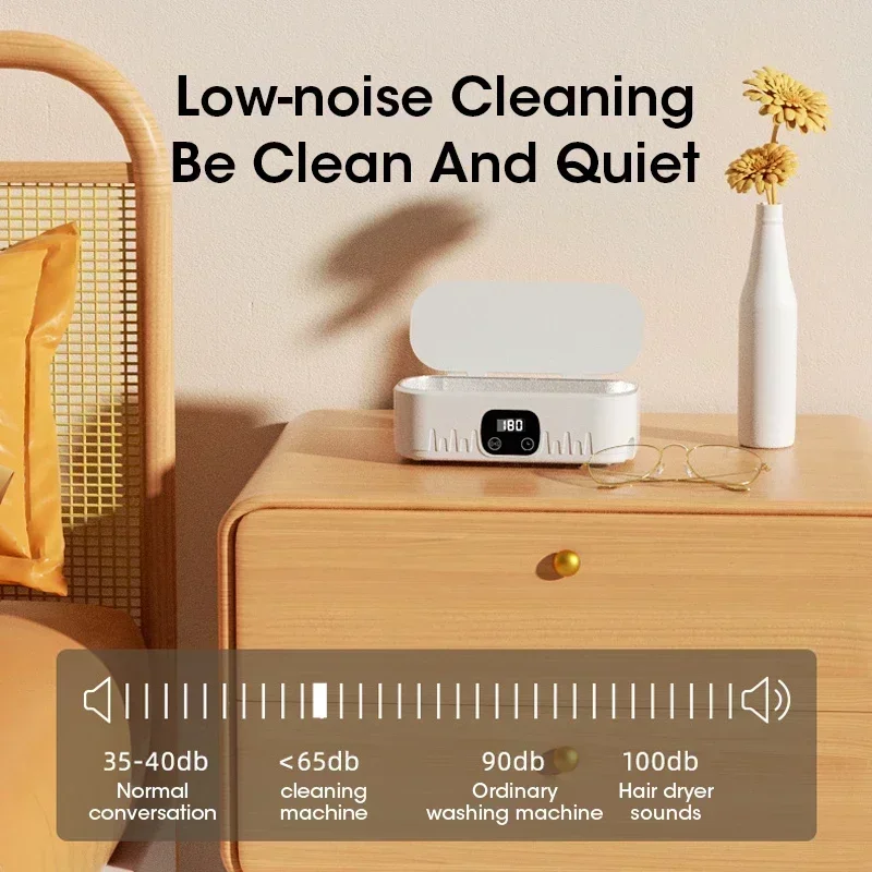 미니 초음파 가정용 청소기 안경 용 고주파 진동 도구 보석 식기류 깊은 청소