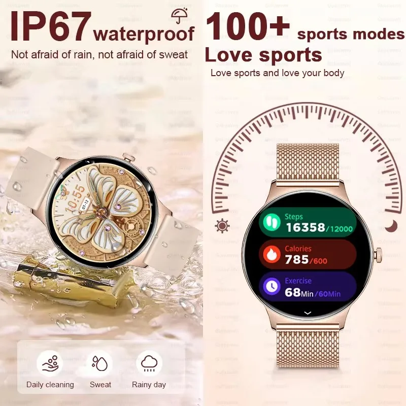 Новые IP68 водонепроницаемые GPS спортивные умные часы для мужчин AMOLED HD экран сердечного ритма Bluetooth вызов умные часы для женщин для Android IOS