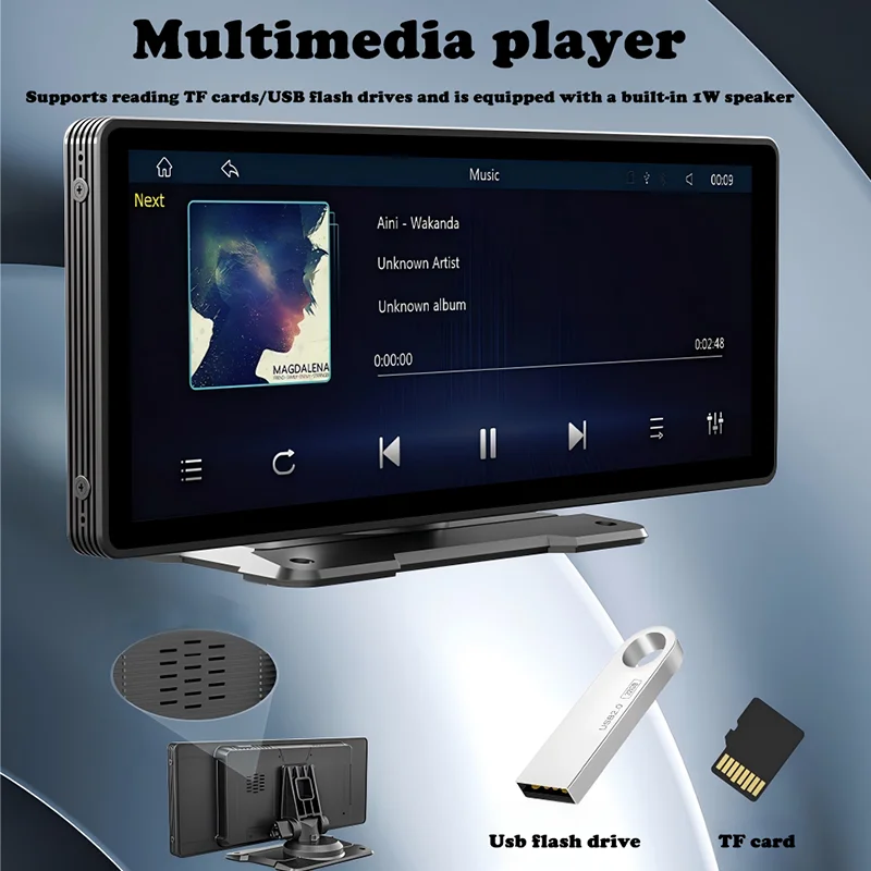 

10.26-Inch Car Portable Screen With MP5 Navigation 4/8/12 LED Rearview Camera Bluetooth Auto Multimedia Player