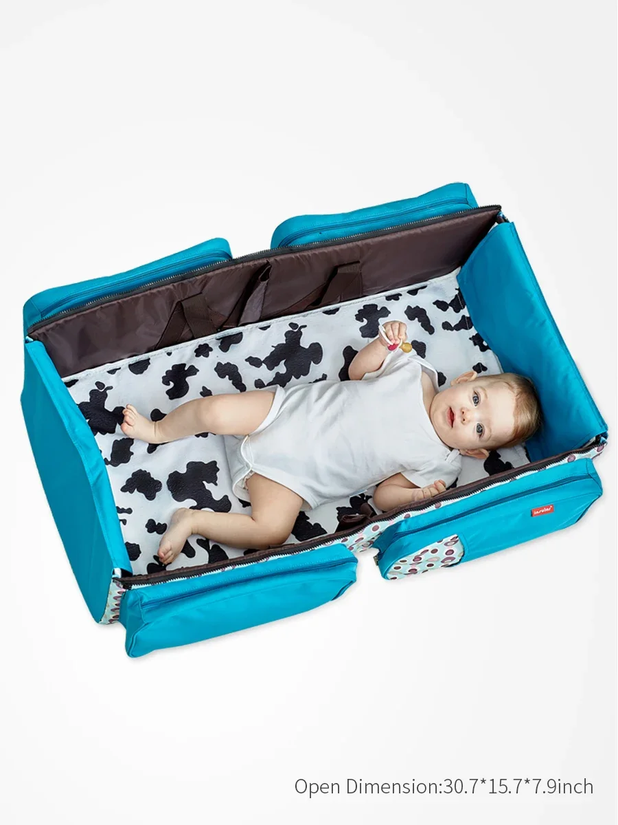 Portable Baby Diaper Bag Movement Baby Bed Large Capacity Waterprood Diaper Bag Cradles Bed Multifunctional Travel Mummy Bag