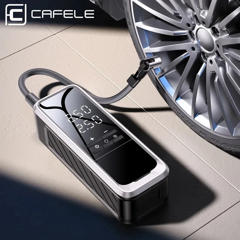 CAFELE 160PSI Portable Tire Inflator 85W Electronic Tire Air pump Wireless/Wired Car Tyre Inflator For Motocycle Bicycle 5000mAh