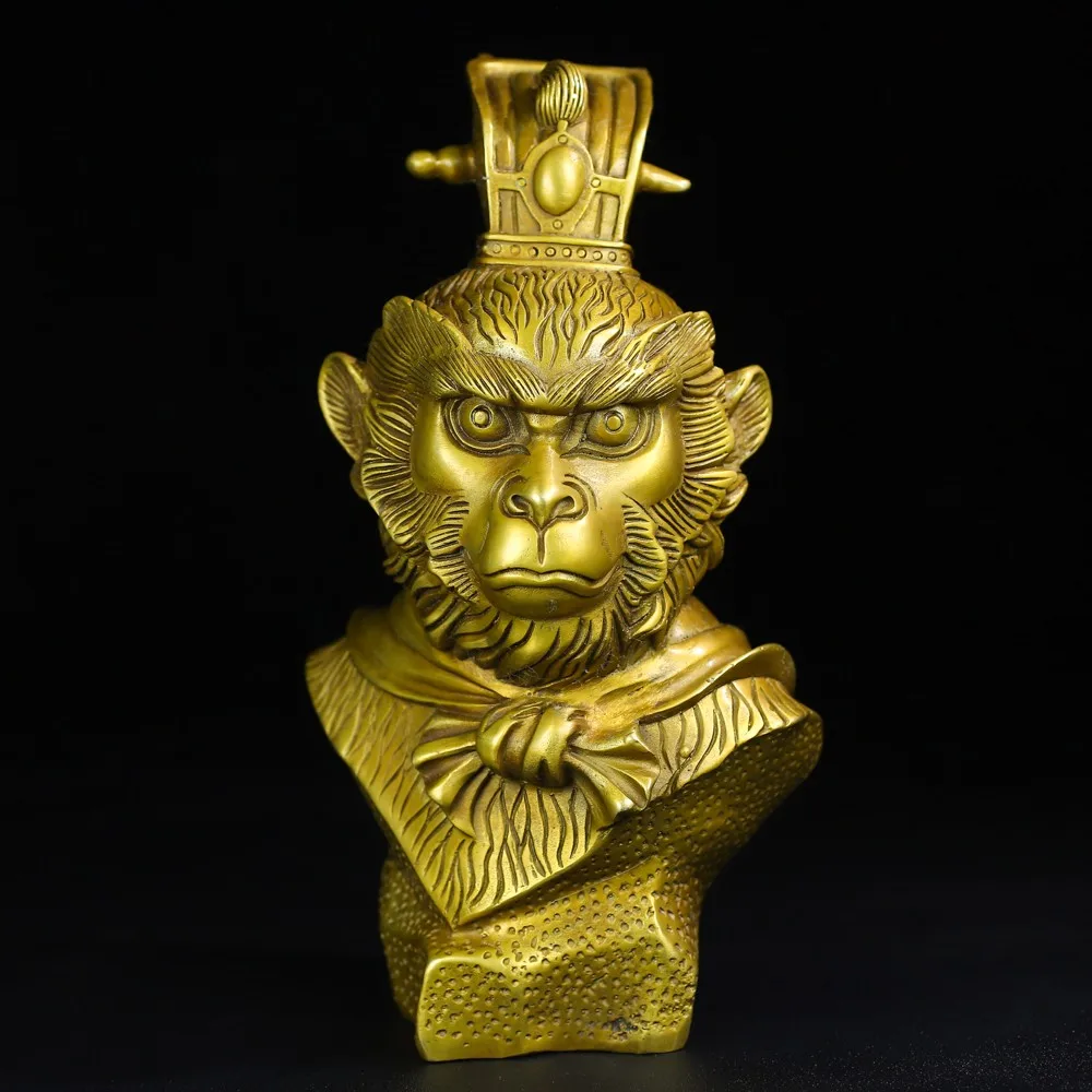 Exquisite Pure Copper Home Decoration Ornament Featuring The Portrait Of Sun Wukong The Great Sage Of Qi Tian