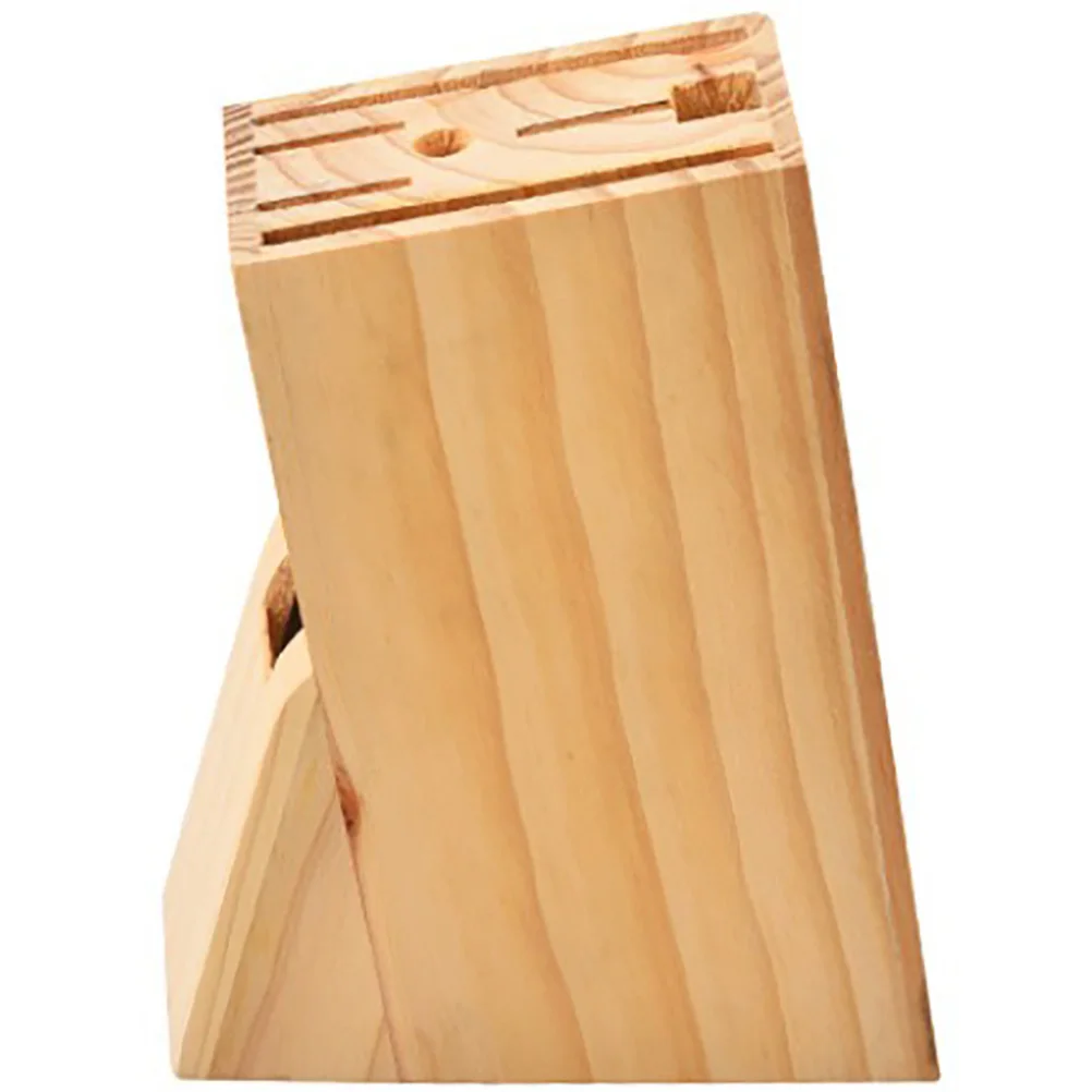 

Original Wood Cutter Holder with Multiple Slots for Safe Kitchen Storage Wooden Utensil Organizer Stand Rack for Countertop