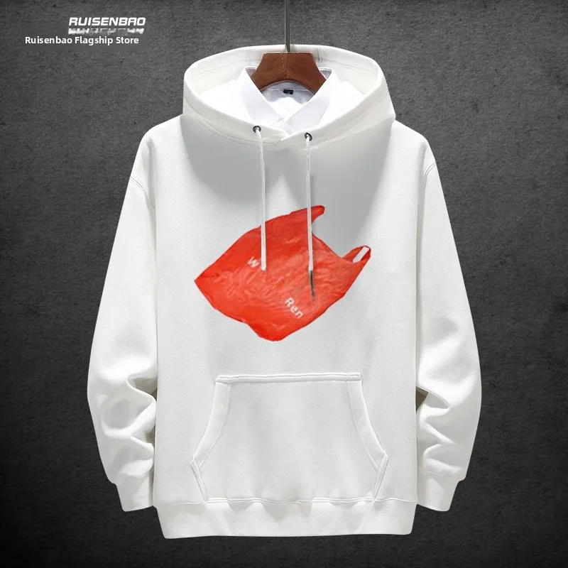 

Летняя мужская толстовка для пар, модная брендовая верхняя одежда, Wu Dao People Band, молодежная, свободного кроя, с геометрическим принтом, хлопок...