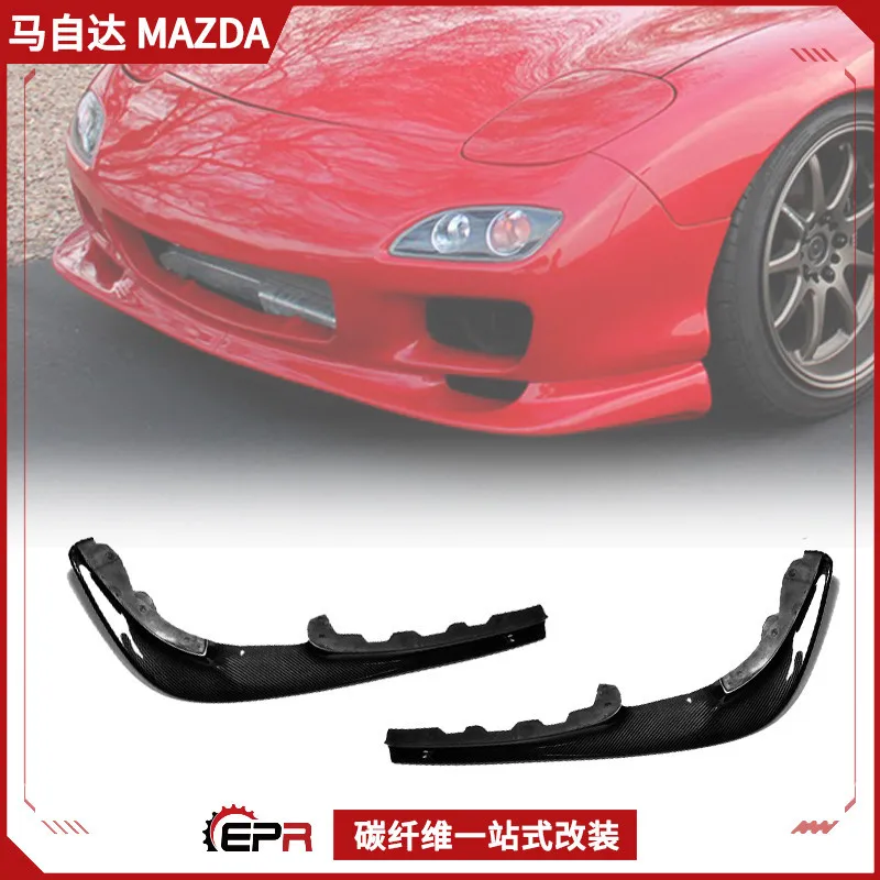

Подходит для Mazda Mazda RX7 FD3S модифицированная передняя губа с небольшим объемным звуком, оригинальная передняя лопата из углеродного волокна, подбородочная головка