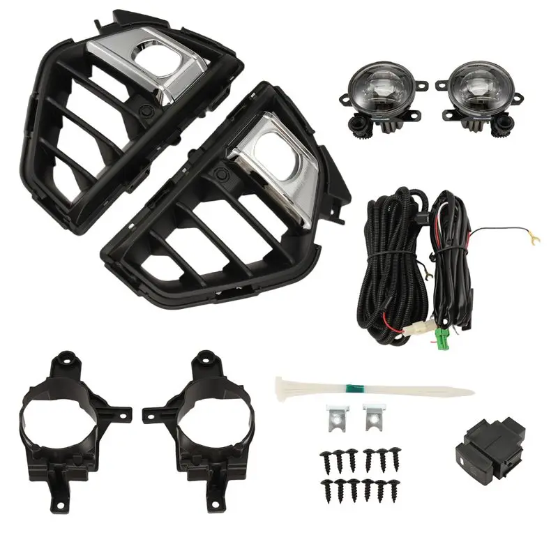 

A82M-For Nissan NV350 Caravan Micro-Bus/Urvan 2023 Car LED Fog Light Kit 1 Set Lamp Cover Grill Frame Wire Switch Bracket