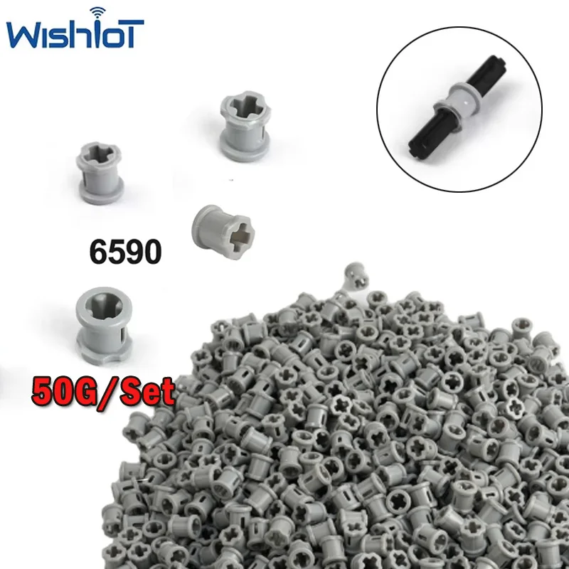 

50G Cross Axle Bush 6590 Technology Building Blocks Parts 1X1 Cross Shaft Bushing Assembly 3713 Toys MOC Bricks DIY Accessory