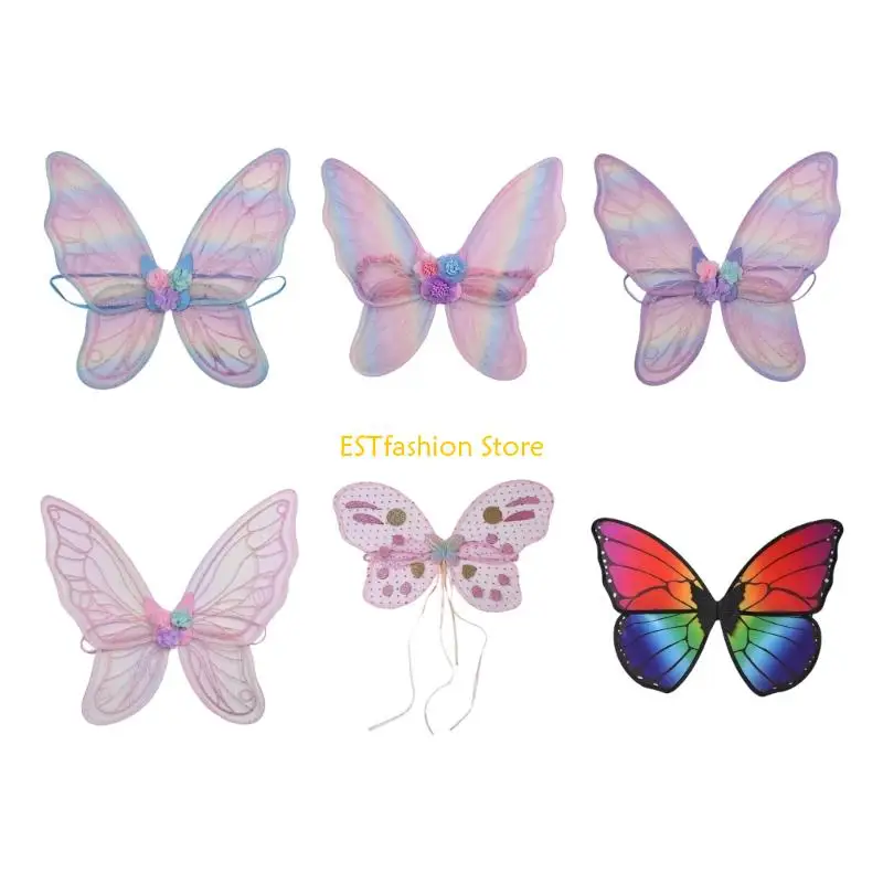 

Y5GC Регулируемое крыло бабочки для выступлений детей, мягкий, удобный, удобный в носке текстиль, отлично подходит для вечеринок