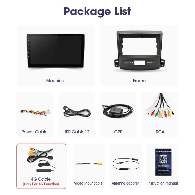 JMCQ-راديو سيارة لميتسوبيشي Outlander xl 2 ، 9 بوصة ، 2Din ، أندرويد 12 ، ستيريو ، مشغل فيديو متعدد الوسائط ، نظام تحديد المواقع والملاحة ، مشغل سيارة #6