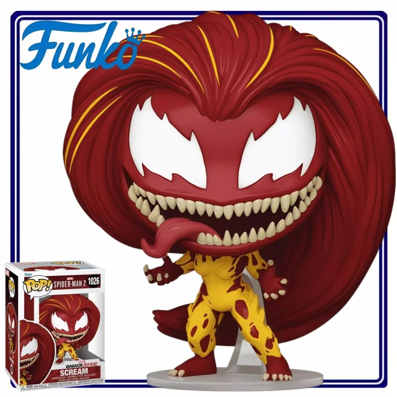 Figura Coleccionable de Vinilo Premium Funko Pop Marvel Spider-Man 2 Scream Mary Jane, Decoración para Escritorio, Hogar, Regalo para Fans de Marvel