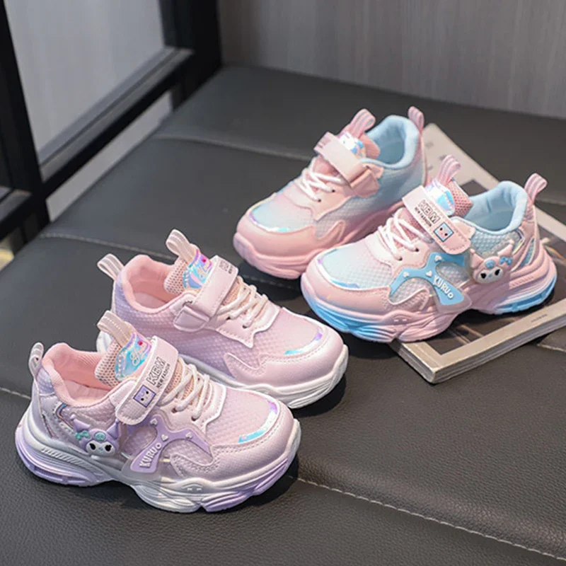 Sanrio Kawaii Kuromi Students Sports Shoes Anime Cartoon Boys Girls Exquisite Fashion Good Looking Trend Versatile Running Shoes