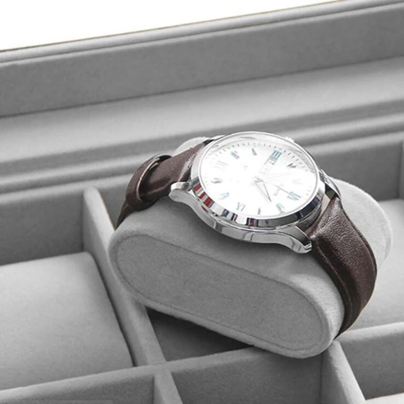 Vintage Watch Box Storage Mens Watch Organizer Jewelry Display Case, PU