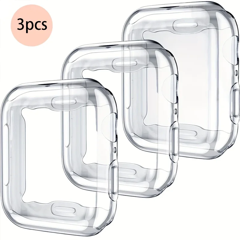 1-5PCS Soft TPU Screen Protector for Apple Watch 10 9 8 45mm 41mm 44mm 42mm 46mm Full Case Cover IWatch Series 7 SE 6 5 4 3 2